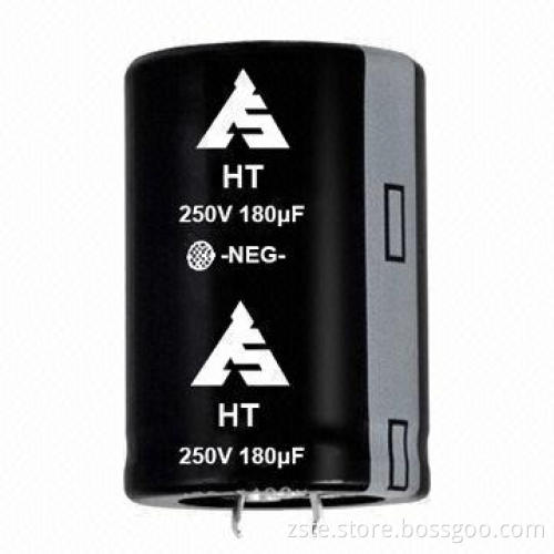 New product snap-in aluminum electrolytic capacitor with high voltage, 250V, 180uf, 3,000h